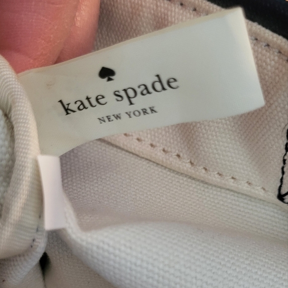 Kate Spade NY On The Go Cotton & Leather Polkadot Tote Bag - Picture 5 of 15